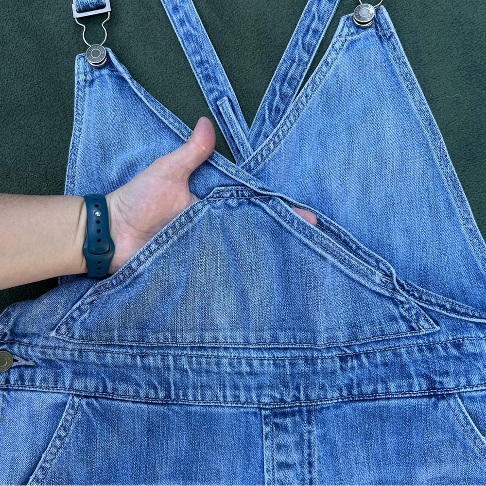 V-Neck Denim Overalls - Picture 7 of 10
